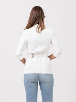 Elisabetta Franchi Giacca Safari Avorio Con Maxi Catena E Logo -Couture per Lei elisabetta franchi giacca safari avorio con maxi catena e logo3