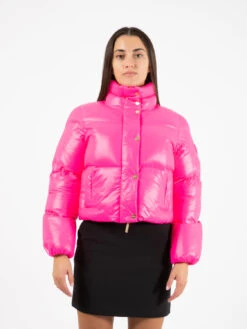 Elisabetta Franchi Giubbotto Imbottito Pink Fluo