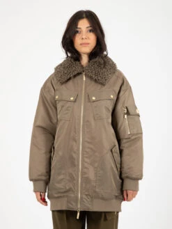 Elisabetta Franchi Piumino Aviator Con Cintura Army -Couture per Lei elisabetta franchi piumino aviator con cintura army1