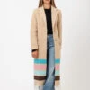 Cappotto Stripes Cammello Con Frange -Couture per Lei front street 8 cappotto stripes cammello con frange10
