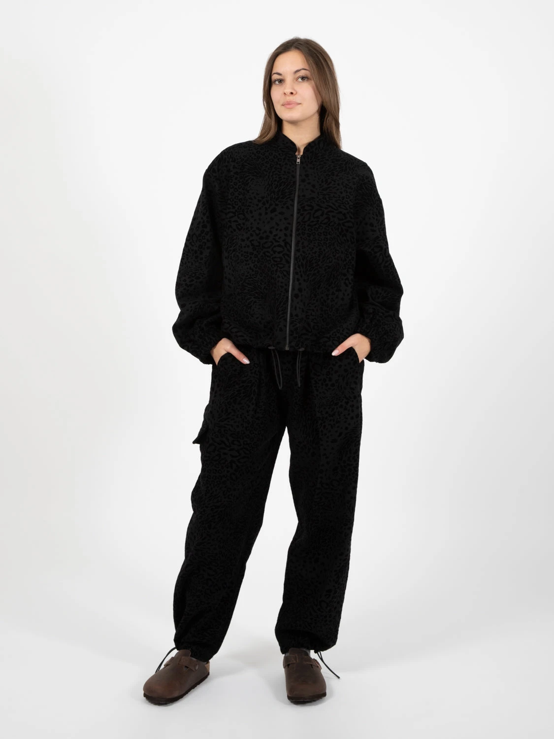 Warm Up Jacket Leopard Wool Black 4 Warm Up Jacket Leopard Wool Black - Image 2