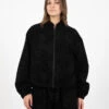 Warm Up Jacket Leopard Wool Black