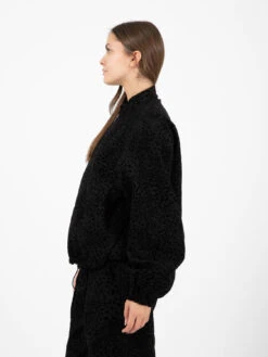 Warm Up Jacket Leopard Wool Black 8 Warm Up Jacket Leopard Wool Black -Couture per Lei girls of dust warm up jacket leopard wool black3
