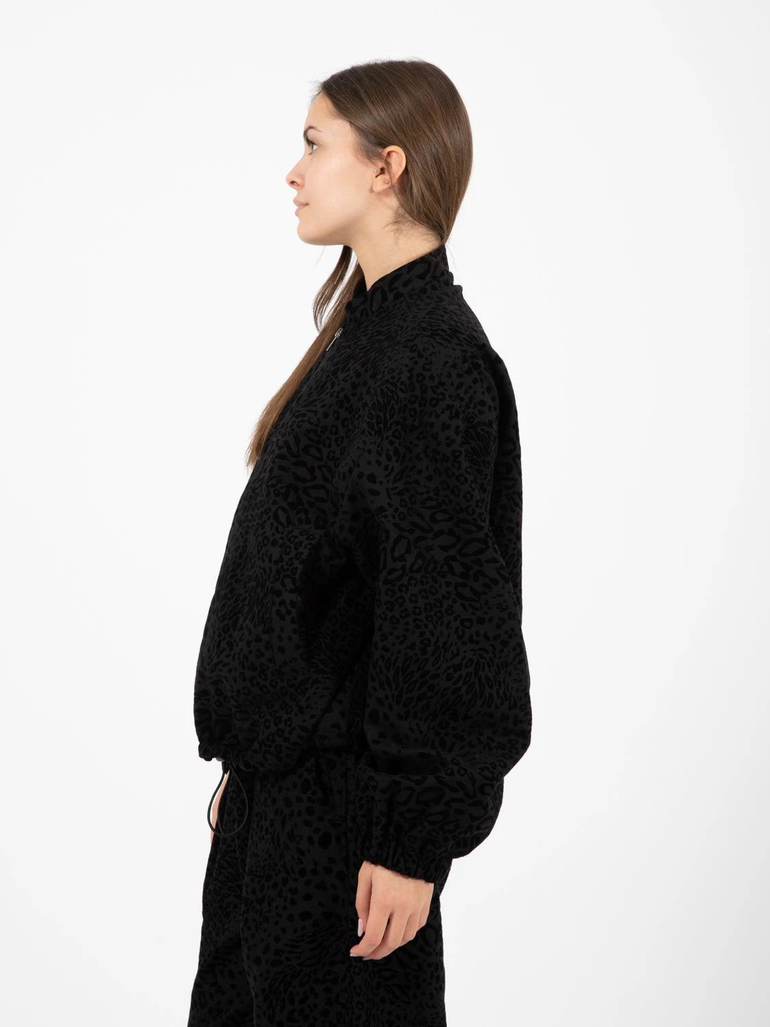 Warm Up Jacket Leopard Wool Black 5 Warm Up Jacket Leopard Wool Black - Image 3