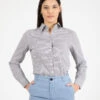 Camicia Marilyn A Righe Bianco / Marrone -Couture per Lei gmf 965 camicia marilyn a righe bianco marrone1