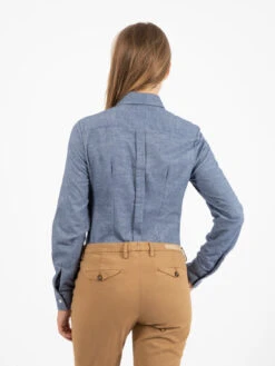 Camicia In Flanella Denim Blu -Couture per Lei gmf camicia in flanella denim blu4