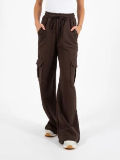 Pantaloni A Palazzo In Felpa Con Tasche Moro