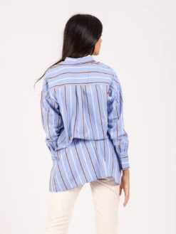 Camicia Azzurra Con Righe Bicolore -Couture per Lei icona camicia azzurra con righe bicolore3