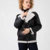 Giacca Nera In Ecopelle E Pelliccia Teddy -Couture per Lei icona piumino trapuntato leggero militare1 4abec17c 9d0f 41da 96a2 6cade7cdc8b0