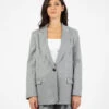 Blazer Con Trama Lurex Grigio -Couture per Lei kaos blazer con trama lurex grigio2