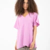 Blusa Lunga Scollo A V Glicine