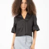 Blusa Scollo A V Nera -Couture per Lei kaos blusa scollo a v nera1