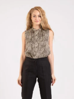 Blusa Smanicata Salto Fantasia Tigrata