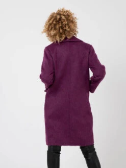 Cappotto Effetto Peloso Ciclamino -Couture per Lei kaos cappotto effetto peloso ciclamino3