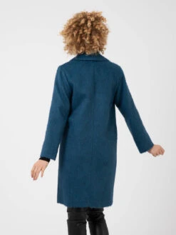 Cappotto Effetto Peloso Ottanio -Couture per Lei kaos cappotto effetto peloso ottanio3