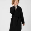 Cappotto Midi Nero Con Cintura -Couture per Lei kaos cappotto midi nero con cintura1