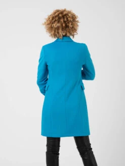 Cappotto Monopetto Turchese -Couture per Lei kaos cappotto monopetto turchese3
