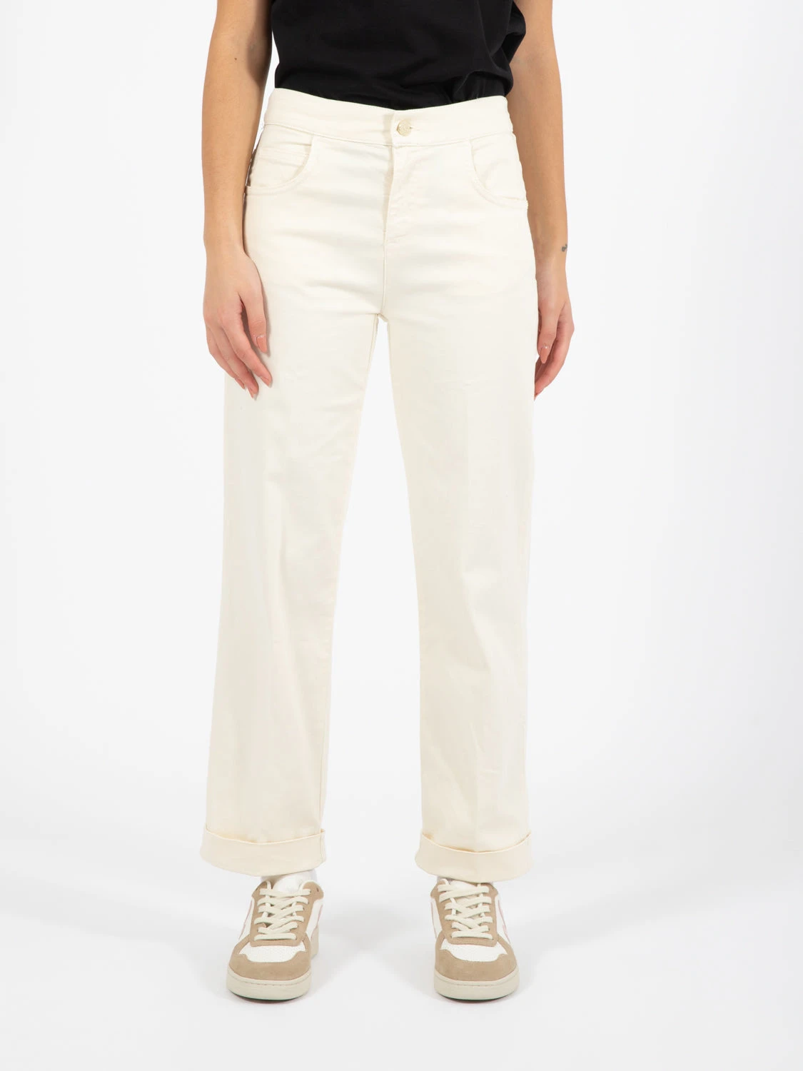 Pantalone Momfit Elastico Avorio 3 Pantalone Momfit Elastico Avorio