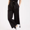 Pantaloni Paperbag Neri Con Cintura -Couture per Lei kaos pantaloni paperbag neri con cintura 11
