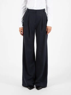 Pantapalazzo Eleganti Viscosa Blu Notte