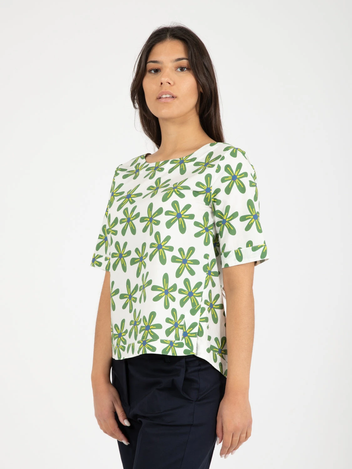 Blusa Stampa A Fiori Basilico 4 Blusa Stampa A Fiori Basilico - Image 2