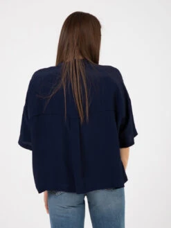 Camicia Coloured Fluid Blu Notte -Couture per Lei maliparmi camicia coloured fluid blu notte3