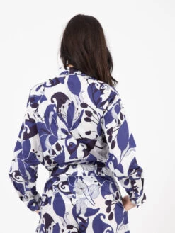 Camicia Florum Mussola Blu / Bianco / Azzurro -Couture per Lei maliparmi camicia florum mussola blu bianco azzurro3