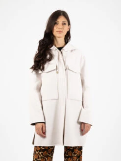 Cappotto Double Wool Bianco / Beige