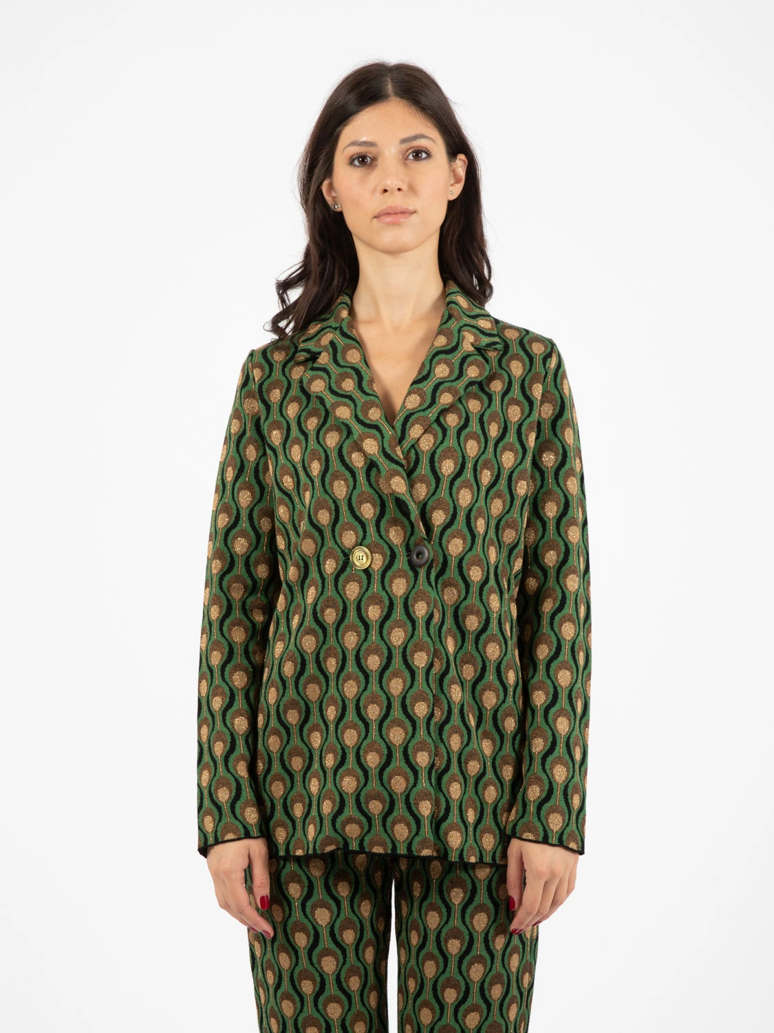 Giacca Comfort Jacquard Nero / Verde / Oro 3 Giacca Comfort Jacquard Nero / Verde / Oro