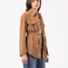 Giacca Sahariana Light Suede Orzo -Couture per Lei maliparmi giacca sahariana light suede orzo2