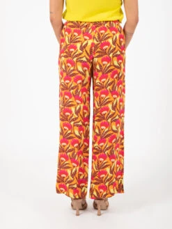 Pantalone Begonia Print Arancio / Tabacco -Couture per Lei maliparmi pantalone begonia print arancio tabacco4