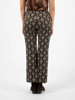 Pantaloni A Maze Jac Marrone / Giallo / Nero 7 Pantaloni A Maze Jac Marrone / Giallo / Nero -Couture per Lei maliparmi pantaloni a maze jac marrone giallo nero3