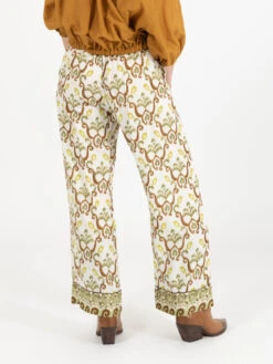 Pantaloni Officinalis Verde / Noce / Lime -Couture per Lei maliparmi pantaloni officinalis verde noce lime3