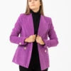Blazer Doppiopetto In Velluto Viola -Couture per Lei merci blazer doppiopetto in velluto viola1