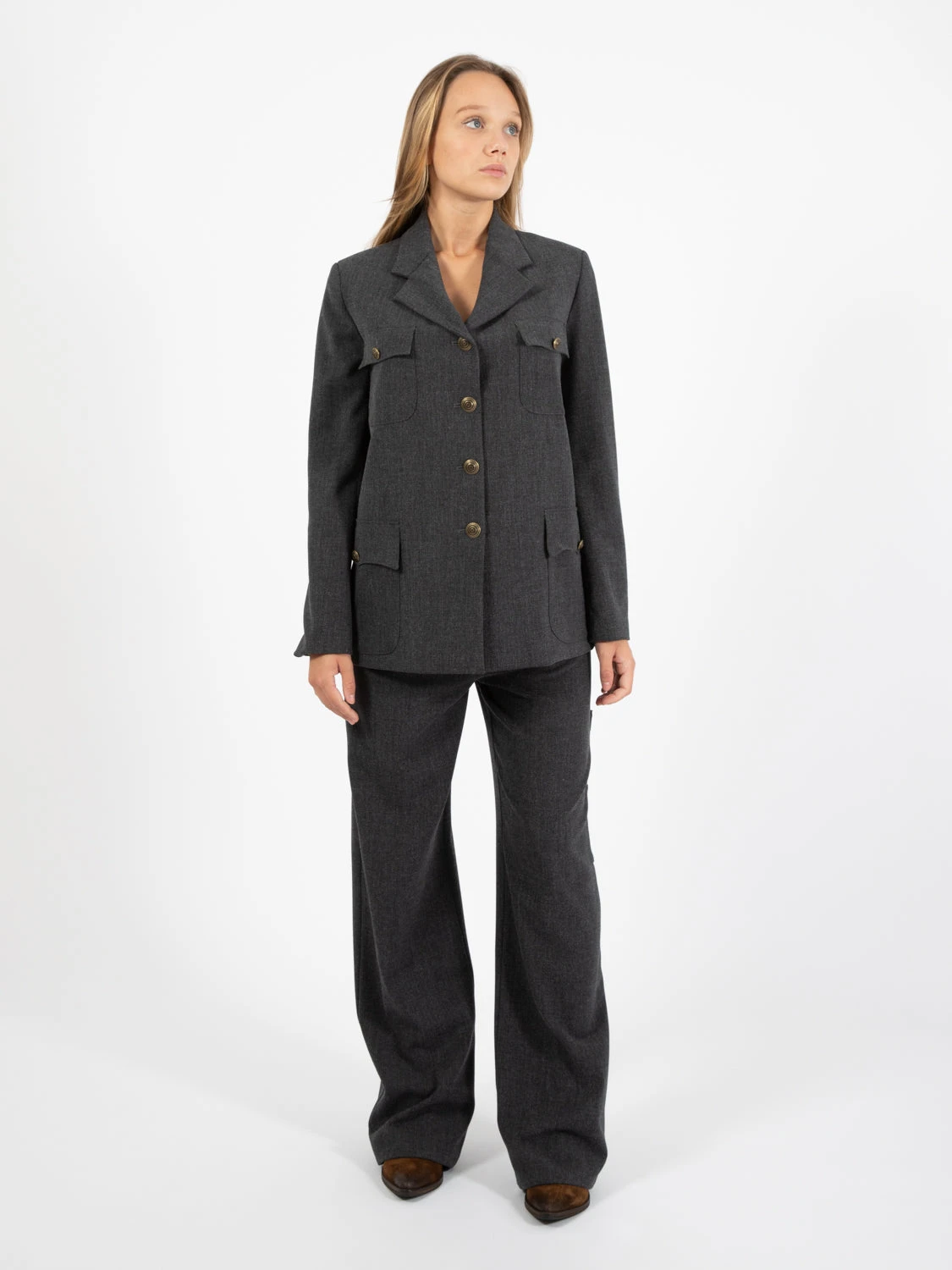 Giacca Con Tasconi Antracite 6 Giacca Con Tasconi Antracite - Image 4