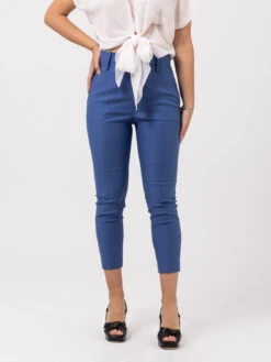 Pantaloni Denim In Tessuto Lavorato