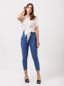 Pantaloni Denim In Tessuto Lavorato -Couture per Lei merci pantaloni denim in tessuto lavorato4