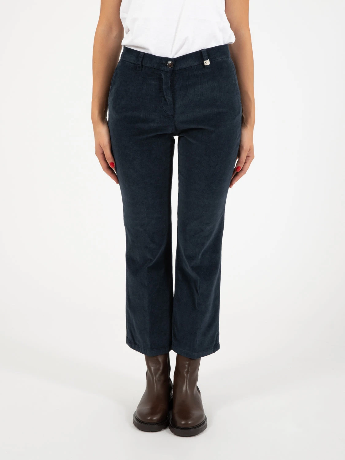 Pantalone In Velluto Blu Navy 3 Pantalone In Velluto Blu Navy