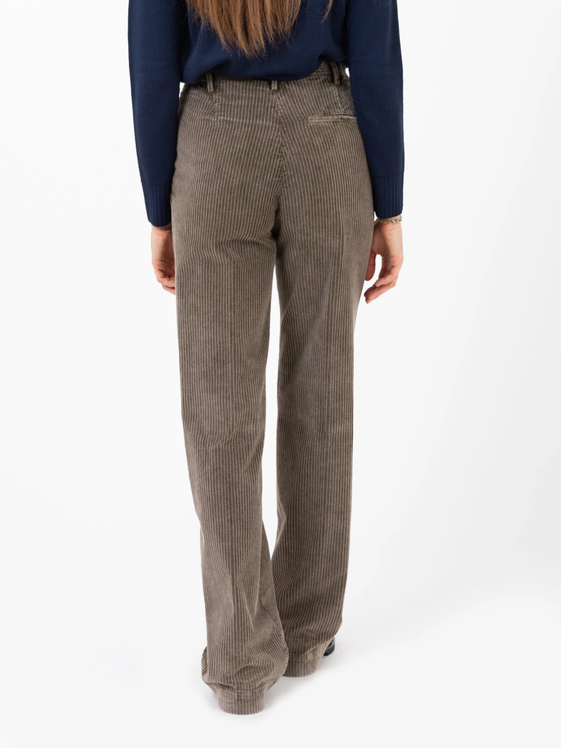 Pantaloni In Velluto A Coste Tortora 5 Pantaloni In Velluto A Coste Tortora - Image 3