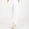 Joggers Fondo Taglio Vivo Bianco -Couture per Lei nou noumeno concept joggers fondo taglio vivo bianco1