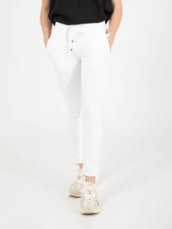 Joggers Fondo Taglio Vivo Bianco