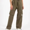 Pantalone Cargo In Nylon E Cotone Army -Couture per Lei nou noumeno concept pantalone cargo in nylon e cotone army1