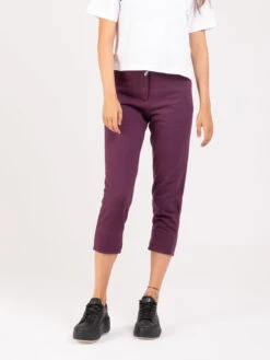 Joggers Viola Con Laccio Tecnico E Caviglia A Fascia