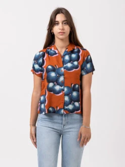 OBEY Camicia Blueberries Relaxed Bombay Brown / Multi