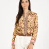 Camicia Seta Stampa Floreale Oro / Multicolor -Couture per Lei pahiesa camicia seta stampa floreale oro multicolor1