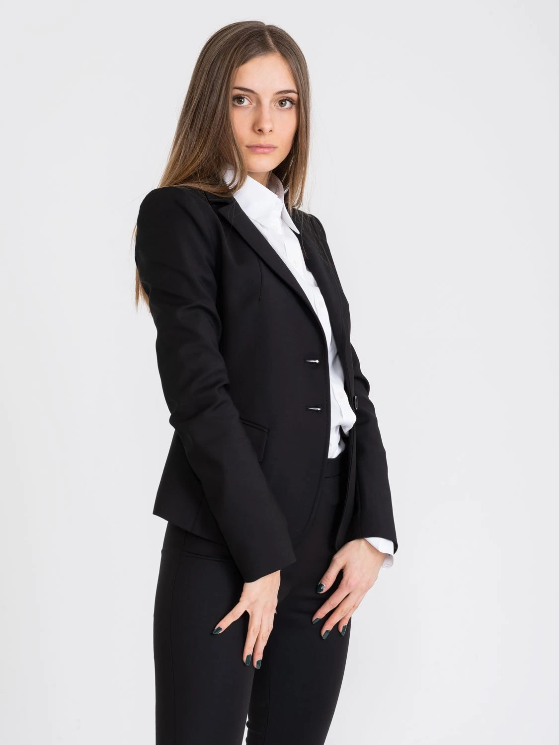 Patrizia Pepe Blazer Classico Sfiancato Nero 4 Patrizia Pepe Blazer Classico Sfiancato Nero - Image 2