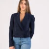 Patrizia Pepe Blazer Corto Doppiopetto Dark Navy