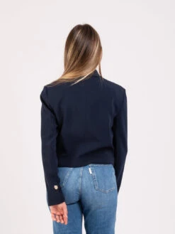 Patrizia Pepe Blazer Corto Doppiopetto Dark Navy -Couture per Lei patrizia pepe blazer corto doppiopetto dark navy3