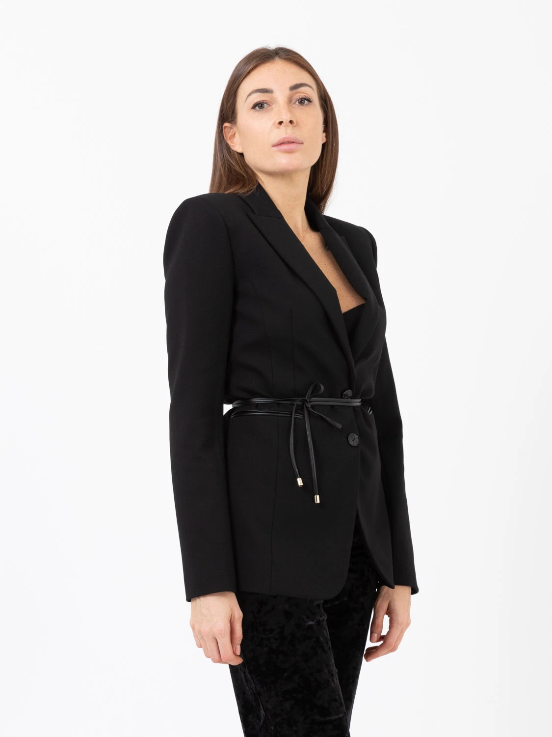 Patrizia Pepe Blazer Maschile Monopetto Nero 4 Patrizia Pepe Blazer Maschile Monopetto Nero - Image 2