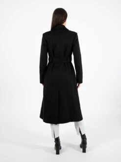 Patrizia Pepe Cappotto Con Cintura Essential Nero -Couture per Lei patrizia pepe cappotto con cintura essential nero3